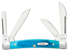 Case Small Congress 25586 - Sawcut Jig Caribbean Blue Bone Handle (6468  SS)