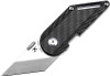 Kansept Knives Pinkerton Dash Linerlock (K3045A2) - 2.0" Satin CPM-S35VN Straight Edge Plain Blade, Twill Carbon Fiber Handle