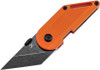 Kansept Pinkerton Dash (T3045A3) - 1.69" 154CM Black Stonewashed Tanto Straight Edge Plain Blade, Orange G-10 Handle