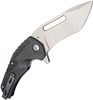 Brous Blades Reloader Liner Lock Flipper (BRBM00) - 4.0" Satin D2 Steel Tanto Plain Blade, Black Polymer Handle