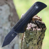 Templar Knife Cali Legal Auto Assist (CAA-ABK-221)-1.9in Black Powder D2 Stonewash Tanto Blade,  Black Aluminum Handle