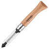 Opinel Knives No 06 Stainless Steel Folding Peeler (OP002440) 2.36" Stainless Steel Peeler, Varnished Beech Wood Handle