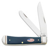 Case Trapper 71231 Smooth Navy Blue Synthetic with Wooden Cigar Box (4254 SS)