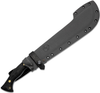 Condor Wastelander Machete (CTK2854-12.68HC)- 12.69" Black 1075 Drop Point Plain Blade, Black Micarta Handle