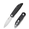 Sencut Boc11 II Flipper Knife (S22019-1) 2.96 Satin D2 Drop Point Plain Blade, Black G-10 Handle