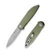 Sencut Bocll II Flipper Knife (S22019-4) 2.96 Stonewash D2 Drop Point Plain Blade, Green G-10 Handle