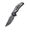 WE Knives Magnetron (WE18058DS1) 3.76" Damascus Clip Point Plain Blade, Titanium Handle.