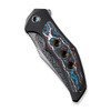 WE Knives Magnetron (WE18058DS1) 3.76" Damascus Clip Point Plain Blade, Titanium Handle.