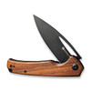 Sencut Mims (S210134) 3.48" 9Cr18MoV Stonewashed Drop Point Plain Edge Blade, Guibourtia Wood Handle.