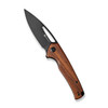 Sencut Mims (S210134) 3.48" 9Cr18MoV Stonewashed Drop Point Plain Edge Blade, Guibourtia Wood Handle.