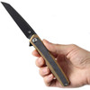 Kansept Arcus (K1046A4) 3.43" CPM-S35VN Blackwashed Wharncliffe Plain Blade, Golden Anodized Titanium Handle w/ Black Micarta Inlay