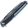 Kansept Arcus (K1046A1) 3.43" CPM-S35VN Satin Wharncliffe Blade, Blue Anodized Titanium Handle w/Black Twill Carbon Fiber