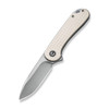 Civivi Elementum (CIVC907A3) 2.96" D2 Satin Drop Point Plane Edge Blade, Ivory G-10 Handle.