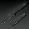 Ocaso The Strategy (OCA29BAB) 3.5" D2 Black Clip Point Plain Blade, Black Aluminum Handle