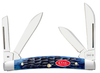 Case Small Congress 06893 Rogers Corn Cob Jig Navy Blue Bone Handle (6468 SS) w/Red Case Oval Raised Letter Shield