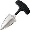 Cold Steel Urban Edge (CS43XLSS) 2.50" AUS-8A Full Double Serrated Dagger Blade, Black Rubber Handle