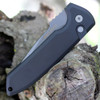 Pro-Tech Les George Rockeye Auto- Blk Aluminum  (3.4" Smoke Grey D2) LG321-D2