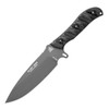TOPS Knives Silent Hero (HERO-03) - 6.38" 1095 High Carbon Steel Sniper Gray Hunters Point Blade, Rocky Mountain Black Canvas Micarta Handle