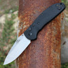 Doug Ritter Auto-RSK 54136, 3.44" Stonewashed CPM-MagnaCut Drop Point Plain Blade, Black G-10 Handle - Knifeworks