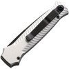 Piranha Mini-Guard Automatic Knife (PKCP7ST) - 2.875" S30V Black Plain Spear Point Blade, Silver Aluminum Handle