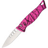 Piranha Amazon Automatic Knife (PKCP3PK) - 3.50" 154CM Mirror Polished Drop Point Plain Blade, Pink Aluminum Handle