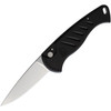 Piranha Fingerling Automatic Knife (PKCP2BK) - 2.50" 154CM Mirror Polish Drop Point Plain Blade, Black Aluminum Handle