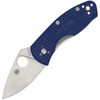Spyderco Ambitious Lightweight C148PBL blue FRN handle open profile view showing S35VN plain edge blade