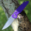 Pro-Tech Tactical Respons TR-3 Automatic (TR-3 X1 LTD) - 3.5" 154CM Stonewashed/Satin Clip Point Blade, Purple Aluminum "Fish Scale" Handle