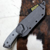 Tops Steel Eagle 105E (TPSE105E) 5.00" 1095 Black Fixed Blade, Black Linen Micarta Handle