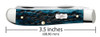 Case Mini Trapper 51852 - Pocket Worn Mediterranean Blue Bone (6207 SS) w/Case Script Bowtie Shield