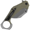 Kershaw Outlier Assisted Opening Knife (2064ODSW) 2.6" Stonewashed 8Cr13MoV Hawkbill Blade, OD Green GFN Handle