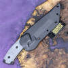 Tops Steel Eagle (TPSE105D) 5.00" 1095 Black Tanto Blade with Saw Teeth, Black Linen Micarta Handle