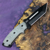 Tops Steel Eagle (TPSE105F) 5.00" 1095 Black Tanto Blade, Black Linen Micarta Handle