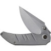 WE Riff-Raff (WE22020B3) 3.12 Gray Stonewashed 20CV Blade, Gray Titanium Handle