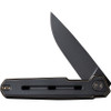 WE Navo (WE220263) 3.25 Black Stonewashed 20CV Blade, Bronze/Black Titanium Handle, Bronze/Black Titanium Liner