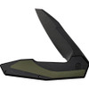 CIVIVI Hypersonic (C220111) 3.7" Black Stonewashed Blade, Black Steel Handle with OD Green Inlay