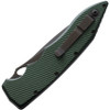 Piranha Knives Predator (PKCP10GT) 4.125" Black Plain Blade, Green Aluminum Handle