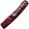 Piranha Knives Virus (PKCP15R) 3.25" Mirror CPM S30V Blade, Red Aluminum Handle