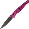 Piranha Knives DNA (PKCP16PKT) 3.25" Black CPM S30V Blade, Pink Aluminum Handle