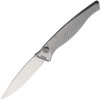 Piranha Knives DNA (PKCP16S) 3.25" Mirror CPM S30V Blade, Silver Aluminum Handle
