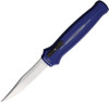 Piranha Rated-R (PKCP19B) 3.5" 154CM Mirror Clip Point Blade, Blue Aluminum Handle