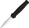 Piranha Rated-R (PKCP19BK) 3.5" 154CM Mirror Clip Point Blade, Black Aluminum Handle