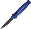 Piranha Rated-R (PKCP19BT) 3.5" 154CM Black Clip Point Blade, Blue Aluminum Handle