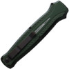 Piranha Rated-R (PKCP19GT) 3.5" 154CM Black Clip Point Blade, Green Aluminum Handle