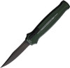 Piranha Rated-R (PKCP19GT) 3.5" 154CM Black Clip Point Blade, Green Aluminum Handle