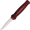 Piranha Rated-R (PKCP19R) 3.5" 154CM Mirror Clip Point Blade, Red Aluminum Handle