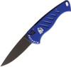 Piranha Fingerling (PKCP2BT) 2.5" Black 154CM Drop Point Blade, Blue Aluminum Handle