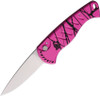 Piranha Fingerling (PKCP2PK) 2.5" Mirror 154CM Drop Point Blade, Pink Aluminum Handle