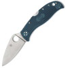 Spyderco LeafJumper 2 Lightweight (C262PBLK390) - 3.09" Satin Bohler K390 Plain Blade, Blue FRN Handle