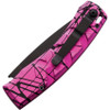 Piranha Knives Auto X (PKCP14PKT) 3.30" Black CPM-154CM Blade, Pink Aluminum Handle